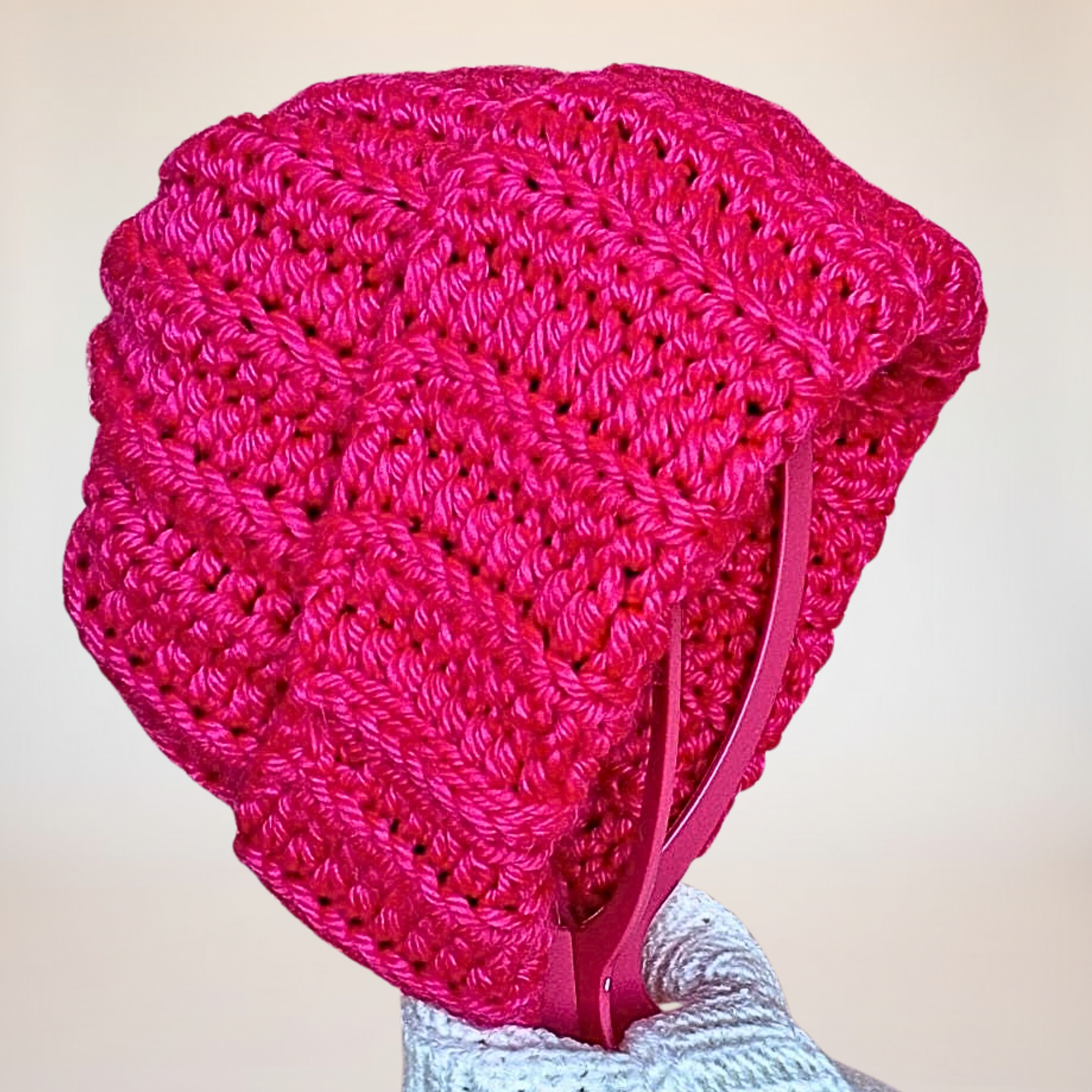 Chunky Beanie Hat-Hot Pink