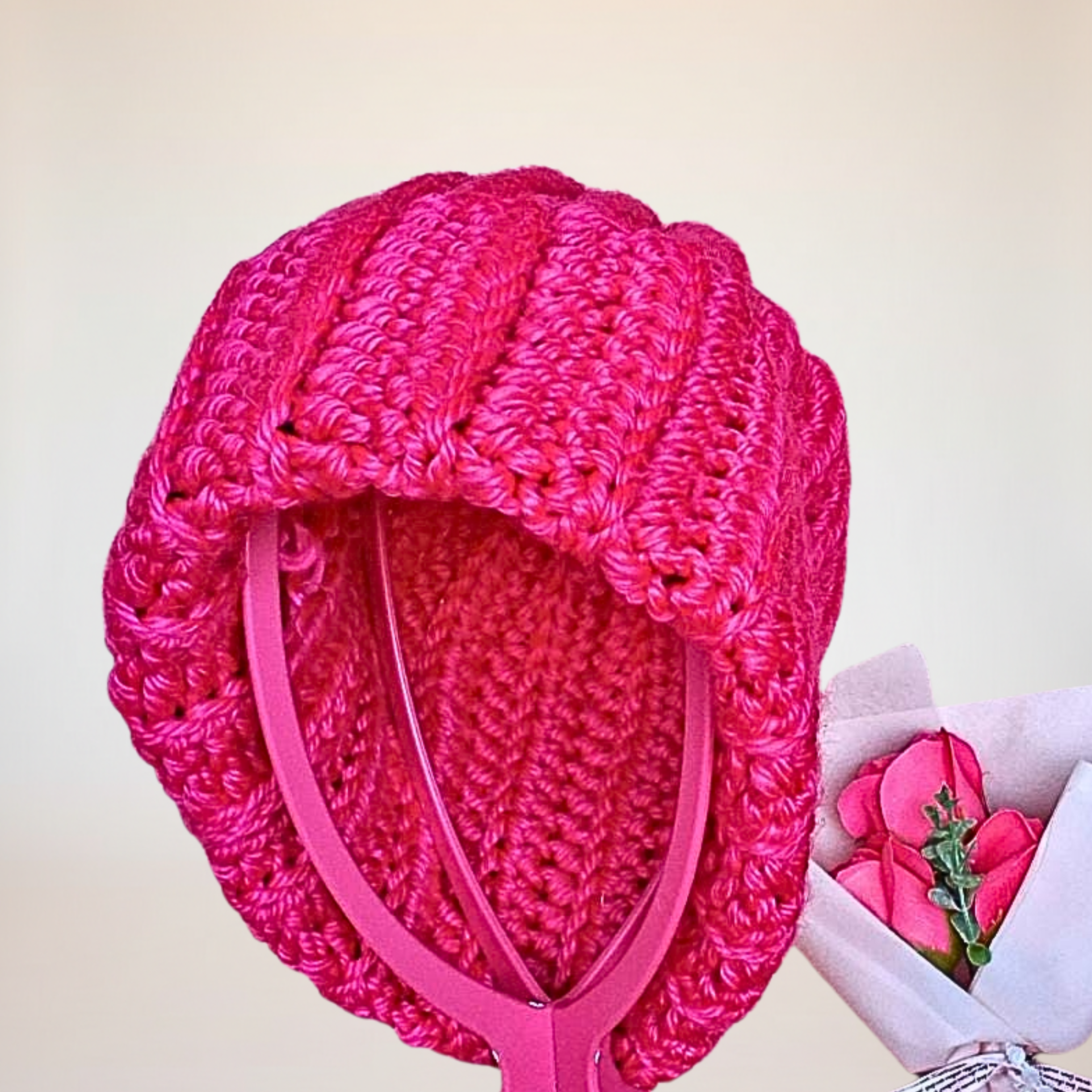 Chunky Beanie Hat-Hot Pink