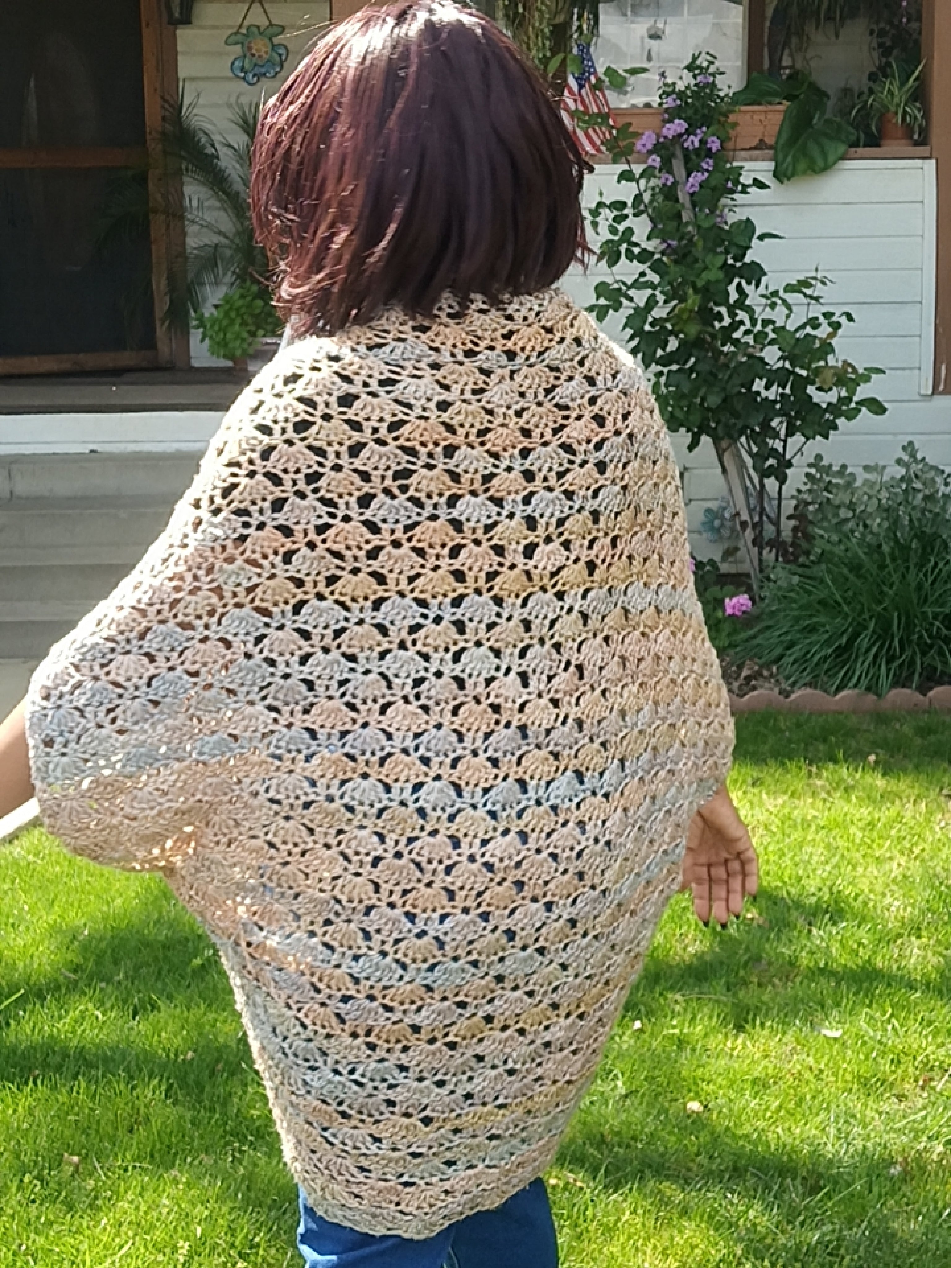 Artisan Cocoon Shrug – Whimsical Western Shell Stitch