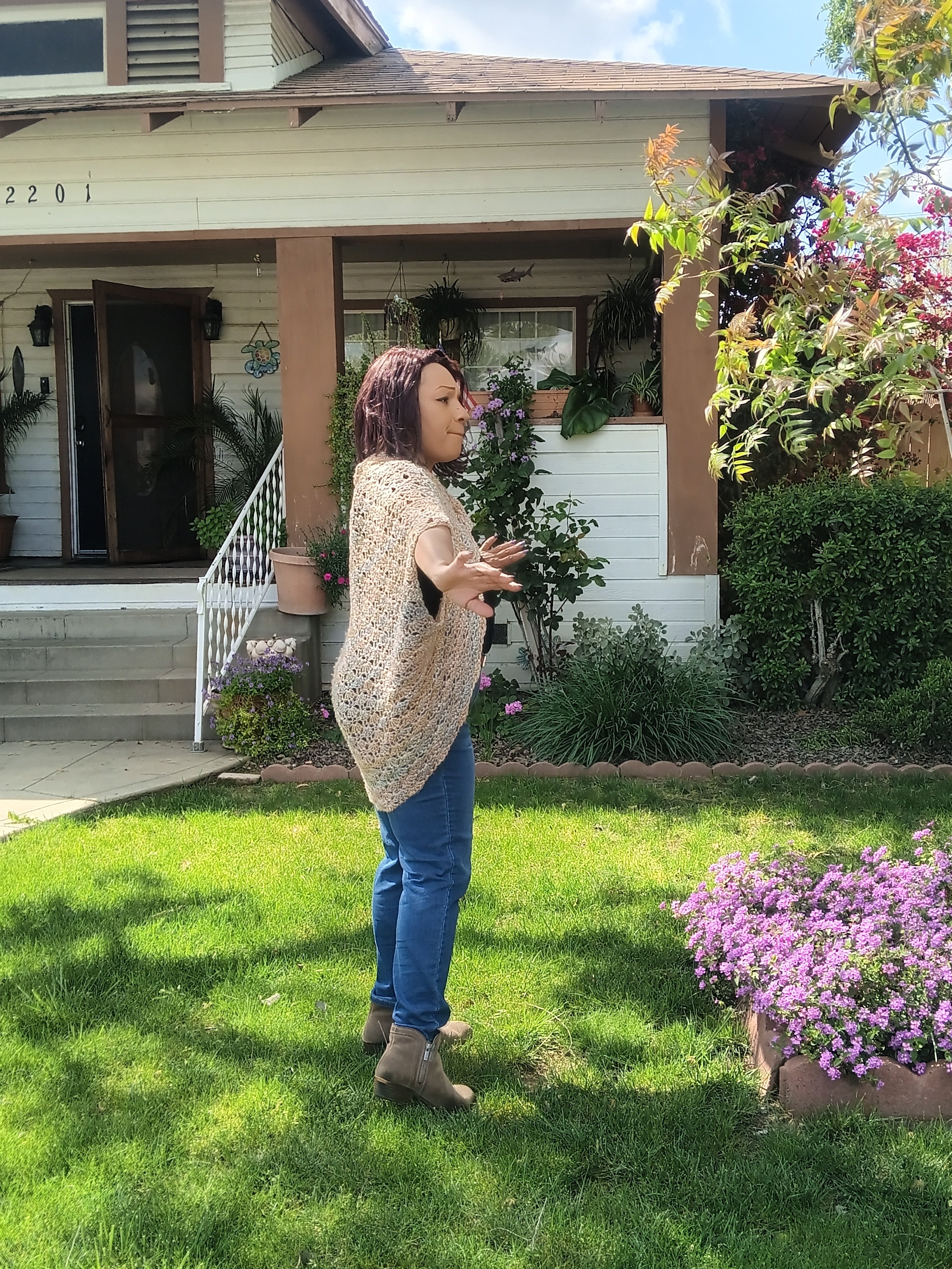Artisan Cocoon Shrug – Whimsical Western Shell Stitch