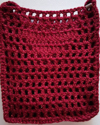 Sparkling Red Wine Crochet Purse