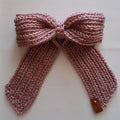 Sparkle Crochet Hair Bow – Handmade Soft Acrylic with Elastic Tie