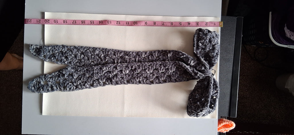 Sparkling Black Velvet Crochet Hair Bow - Silver Shimmer
