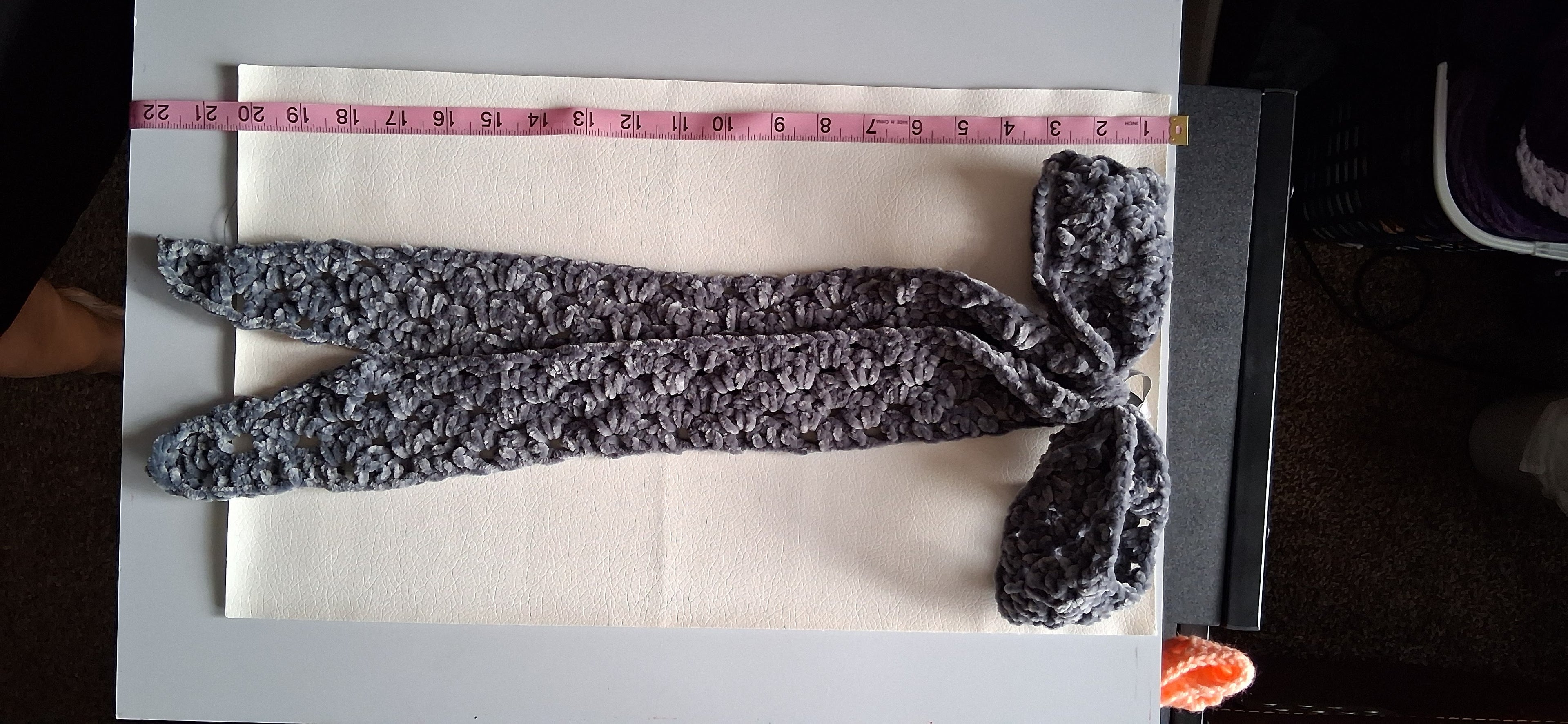 Sparkling Black Velvet Crochet Hair Bow - Silver Shimmer