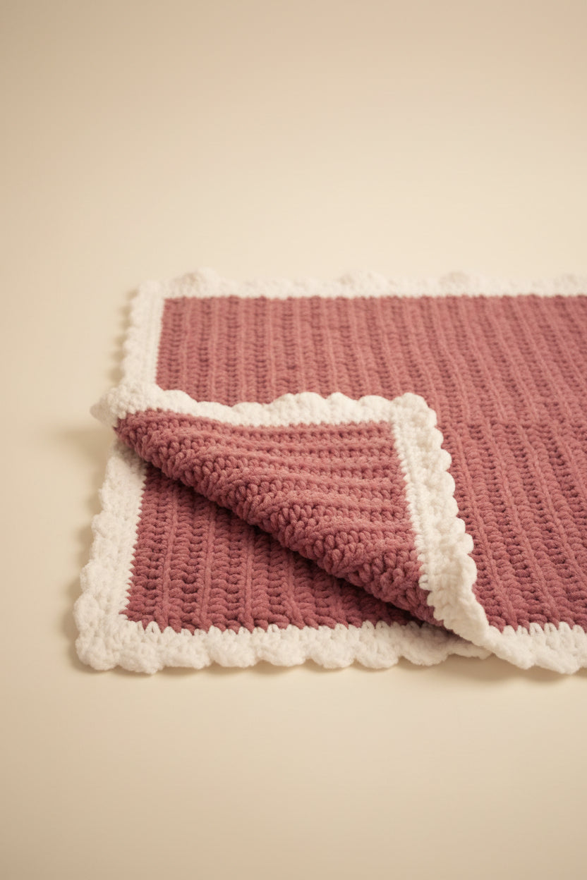 Desert Rose Chunky Yarn Baby Blanket