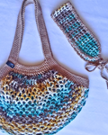 Bundle: Woodland Mesh Market Bag,Small +Mesh Matching Headband