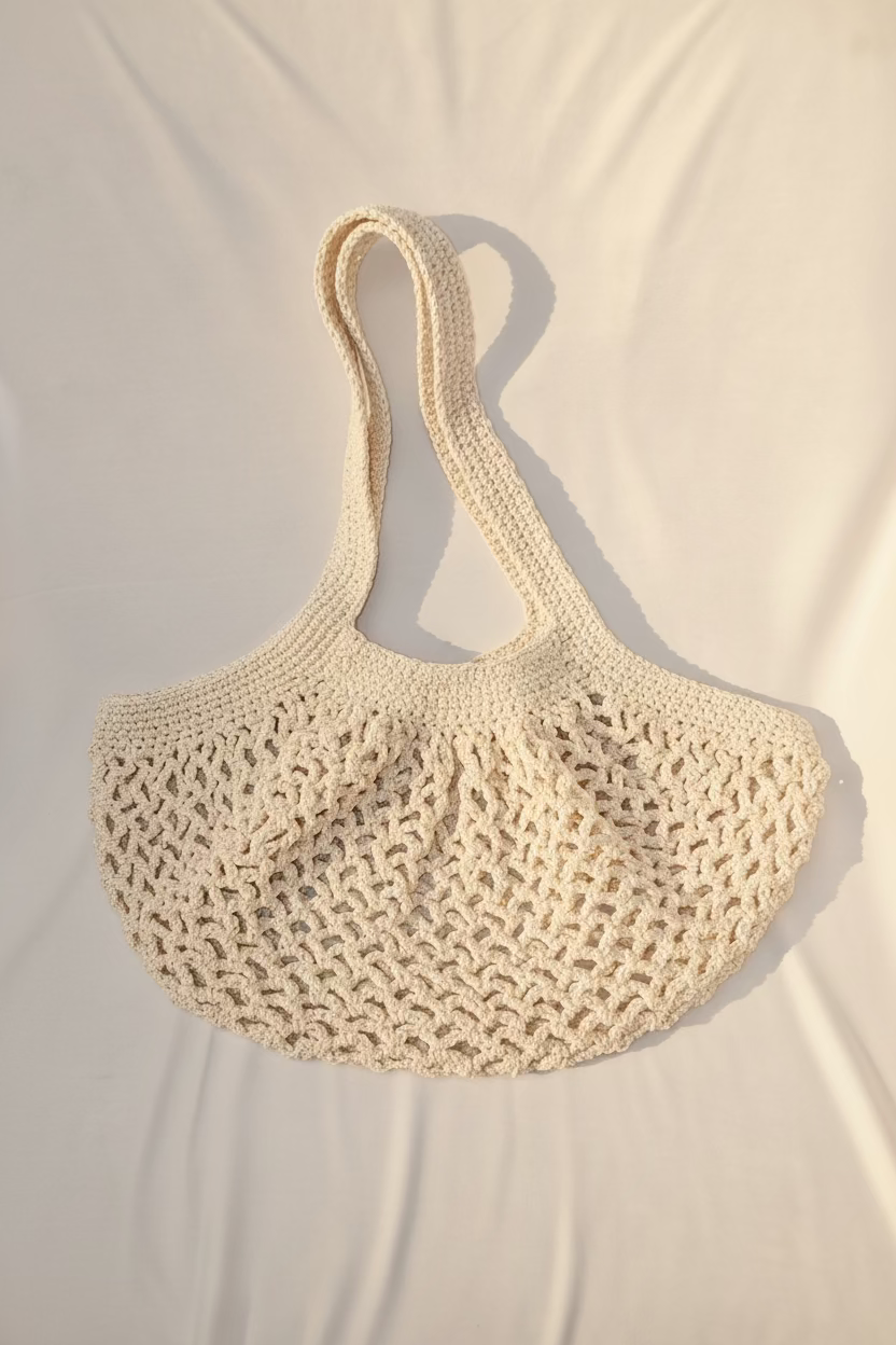 Golden Glimmers Mesh Tote