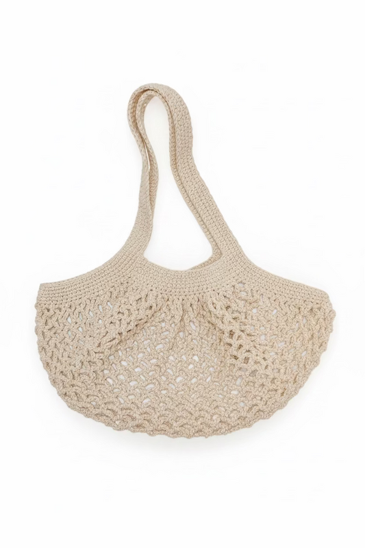 Gilded Ivory Mesh Tote