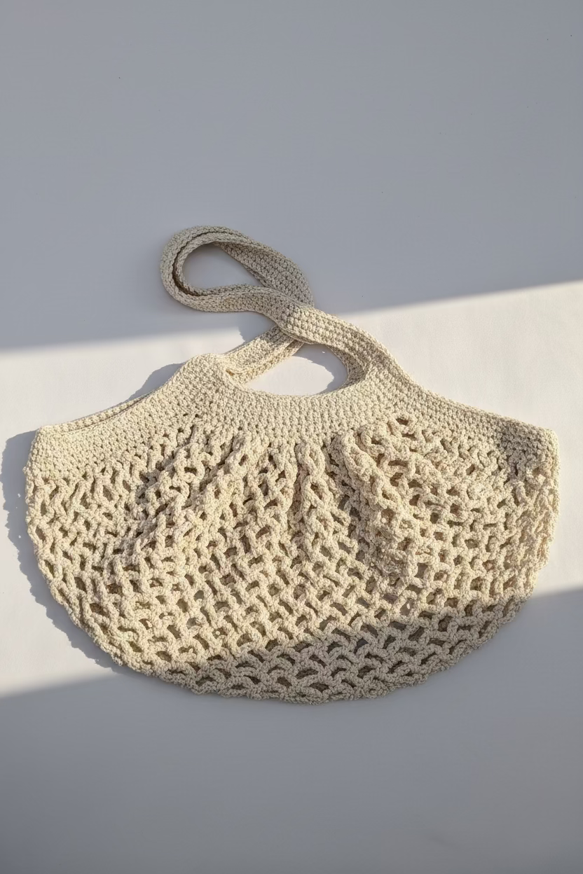 Golden Glimmers Mesh Tote