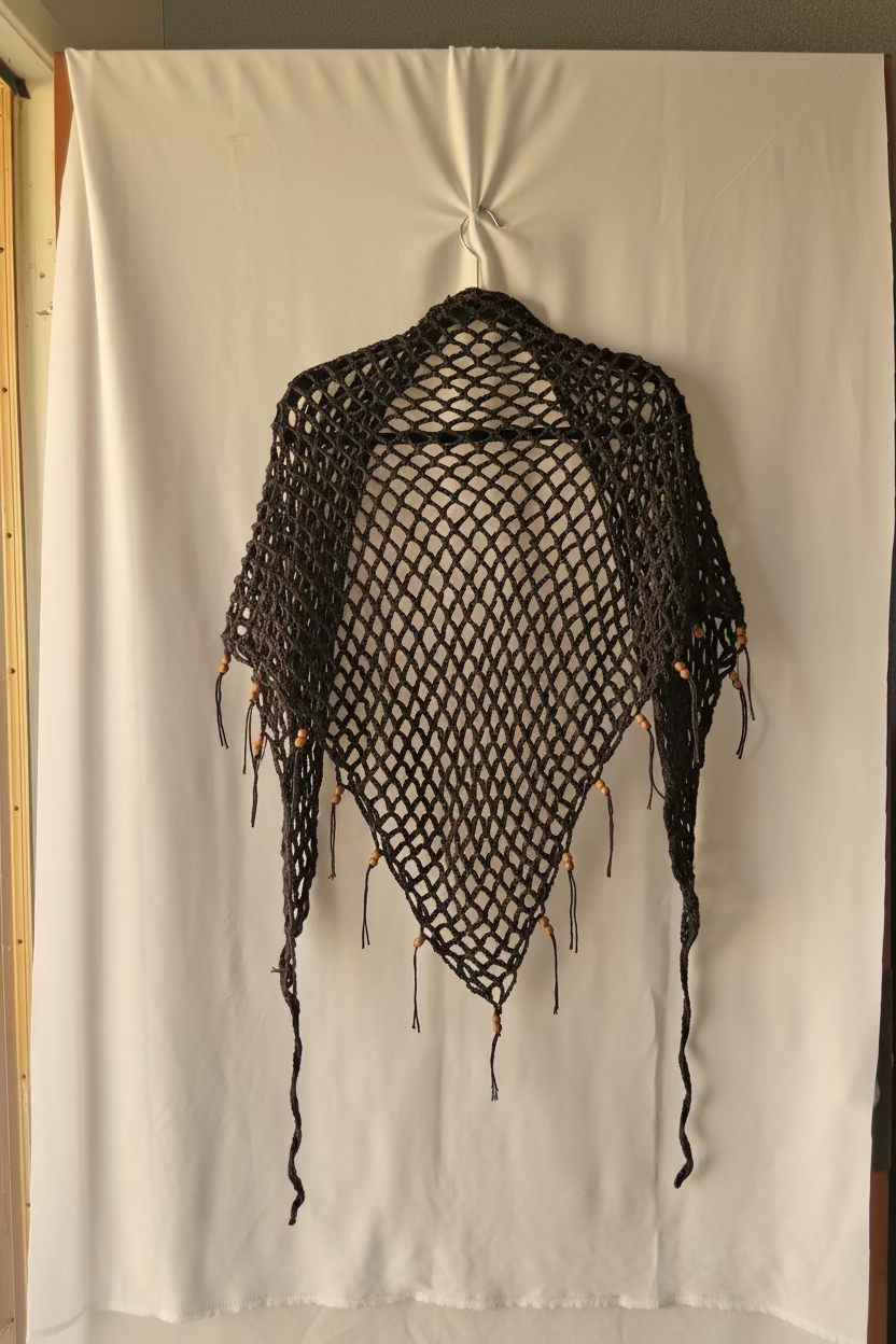 100%Cotton Beach Wrap, Black