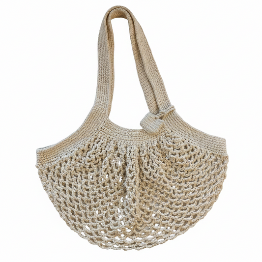 Mesh Bag, Glimmering Ivory