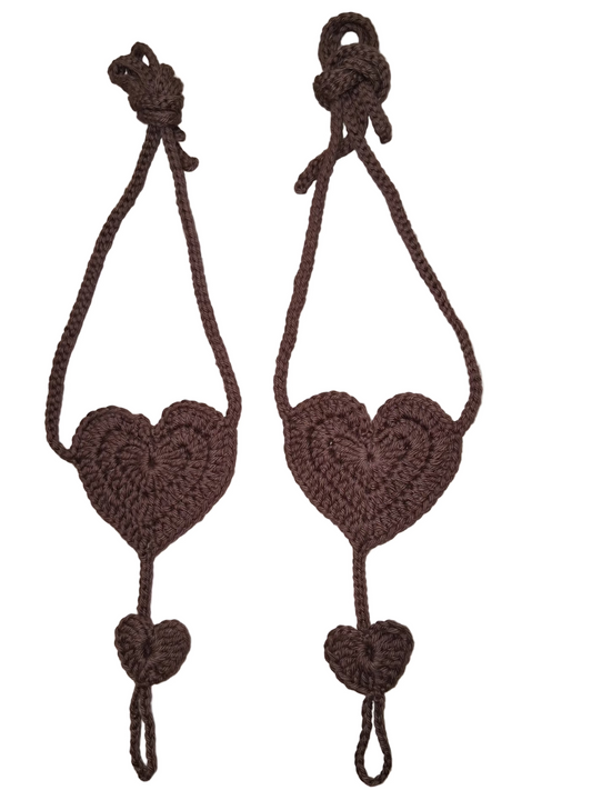 Barefoot Sandals-Heart2Heart, Rich Brown, Women's Foot Jewelry