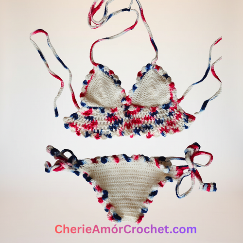 The Patriotic Scallop Set – Artisan Crochet Bikini