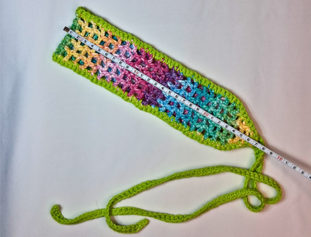 Bundle: Citrus Bloom Mesh Market Bag & Matching Headband Set