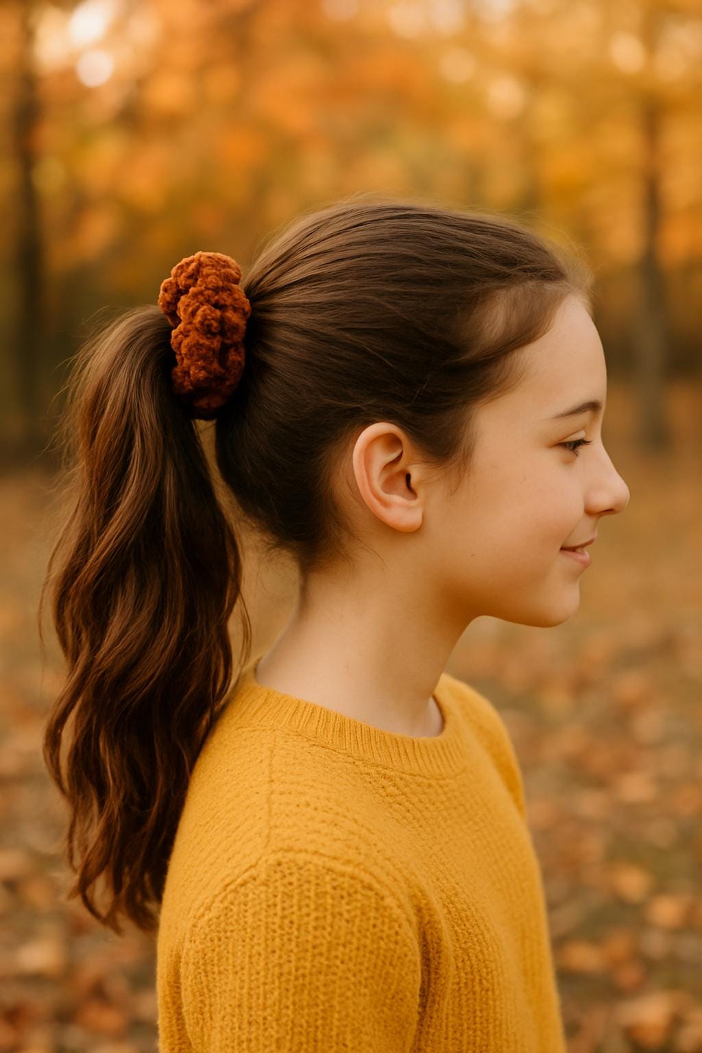 Velvet Scrunchie-Rich Pumpkin