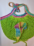 Bundle: Citrus Bloom Mesh Market Bag & Matching Headband Set