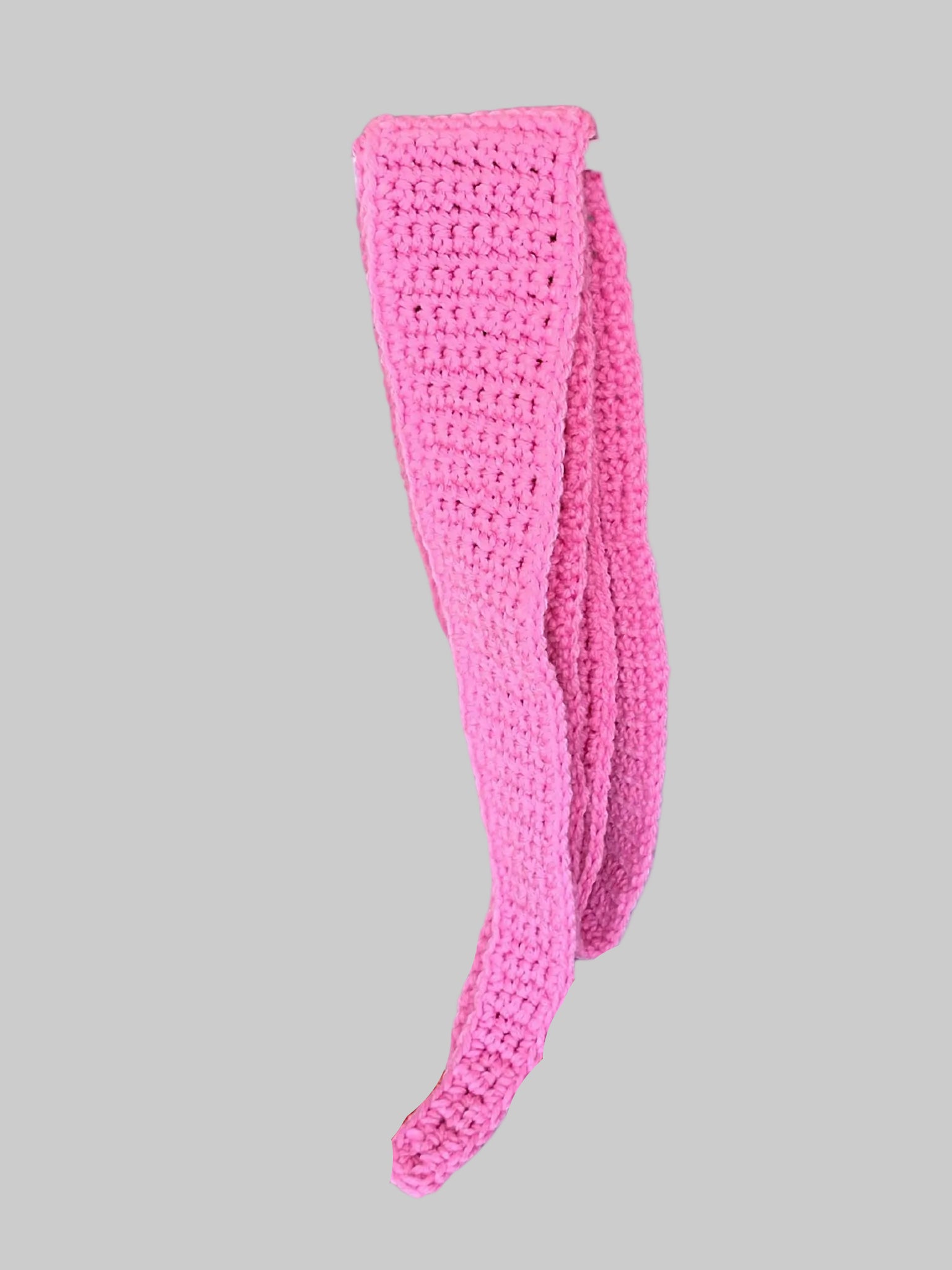 Hot Pink Skinny Sophie Scarf – Vibrant Acrylic Crochet Accessory