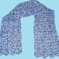 Denim Blue Kids Crochet Scarf – Handmade Soft Acrylic Shell Stitch – Unisex Winter Accessory