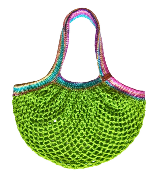 Mesh Market Bag-Luscious Lime, Medium