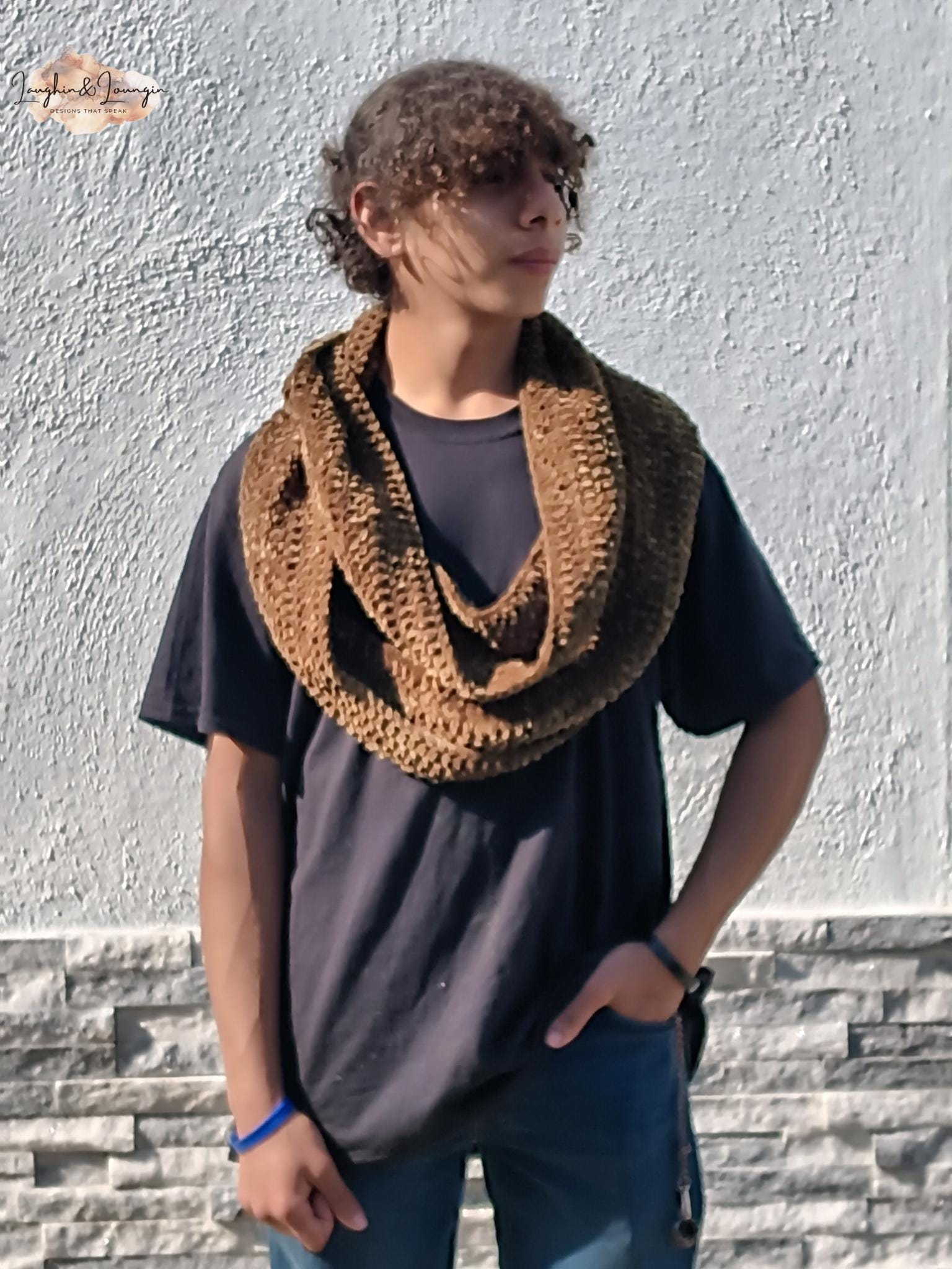 Olive Green Infinity Scarf – Chunky Knit, Super Soft Plush Chenille Yarn, Extra Long Cozy Circle Scarf for Men & Women, Classic Cozy Fit