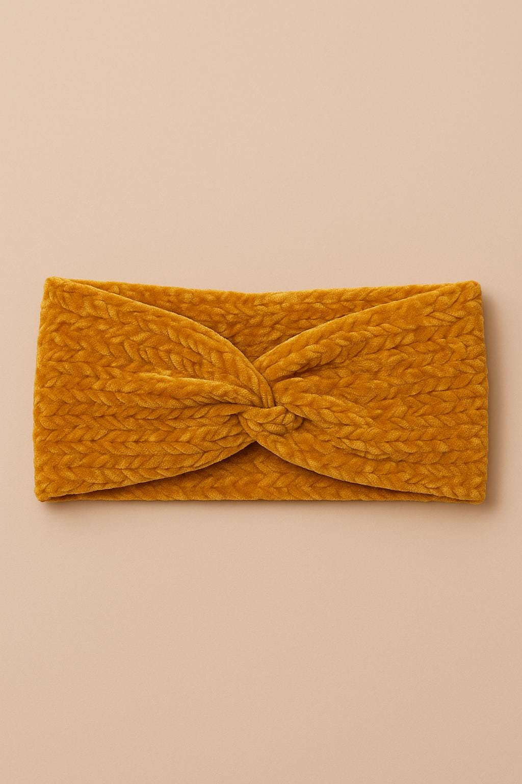 Velvet Headband – Winter Wheat Twisted Ear Warmer
