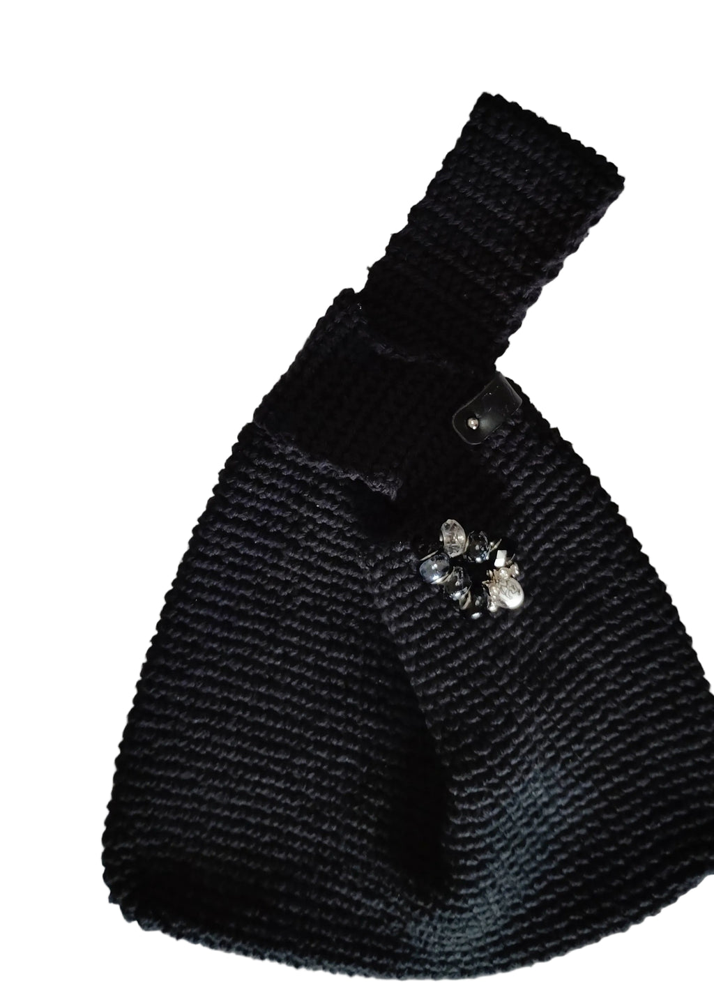 Knot Bag - Black Cotton, Wide