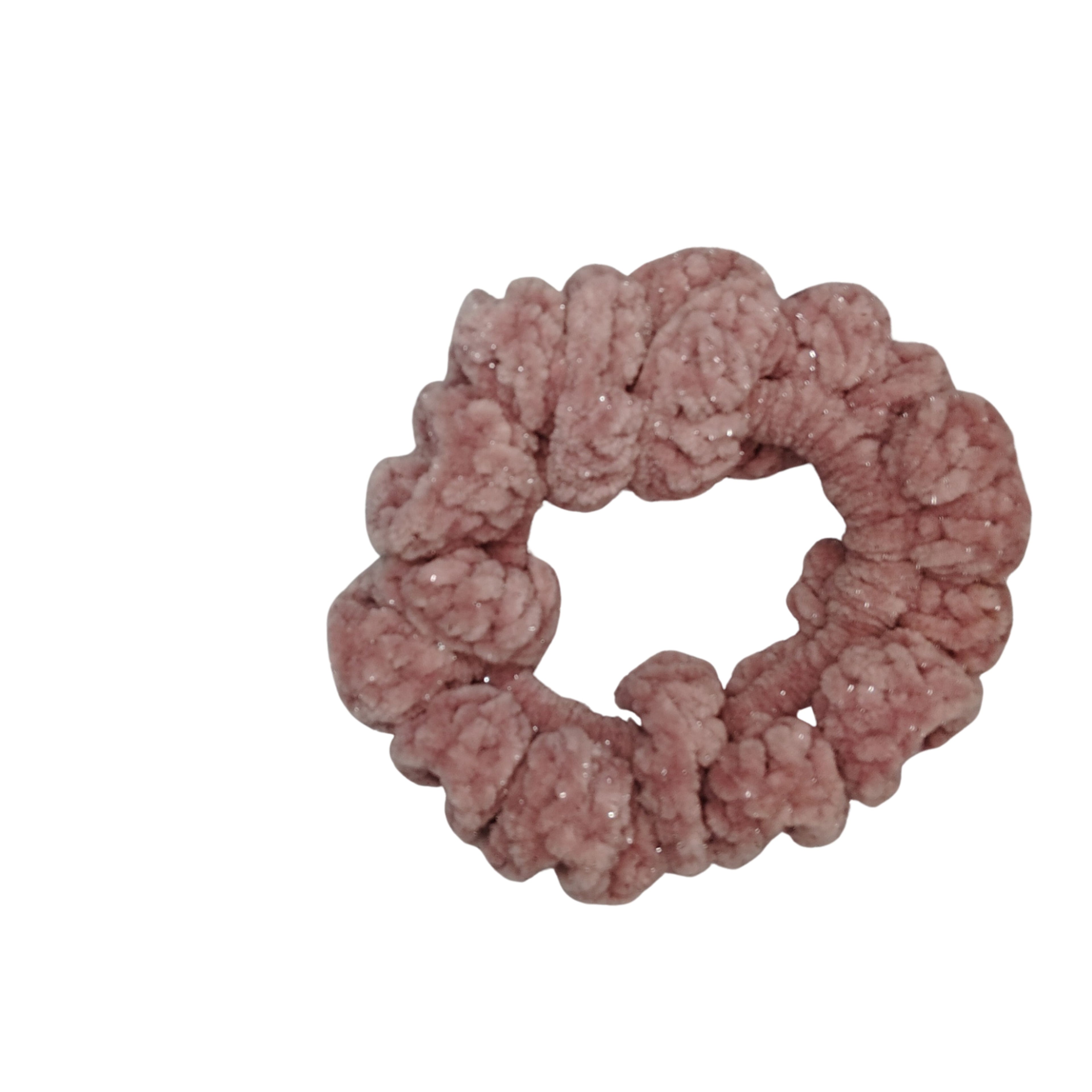 Desert Rose Sparkle Velvet Scrunchie