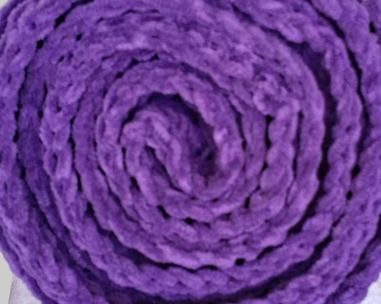 Purple Plush Scarf – Extra Long Soft Velvet Herringbone Crochet