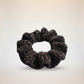 Black Sparkle Velvet Scrunchie - Brand Background