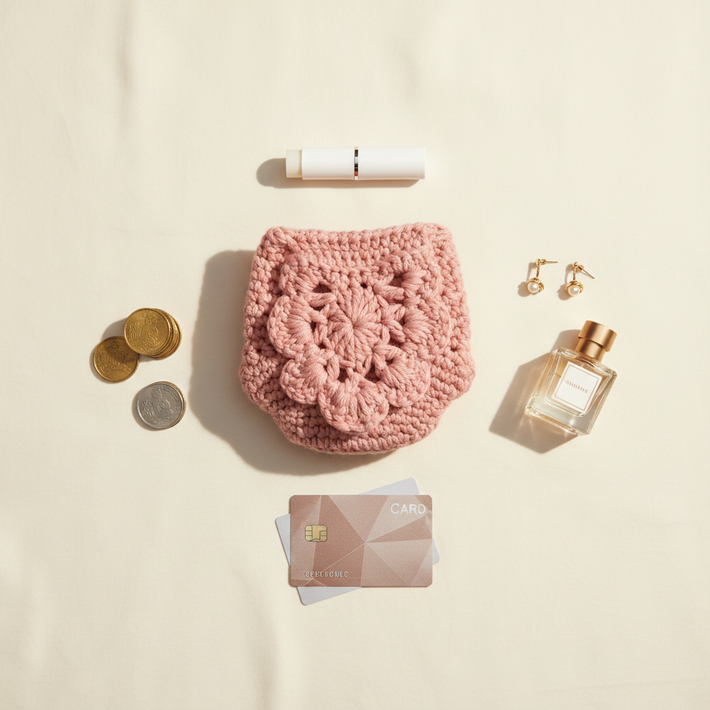 Blush Pink Coin Purse - Flat Lay