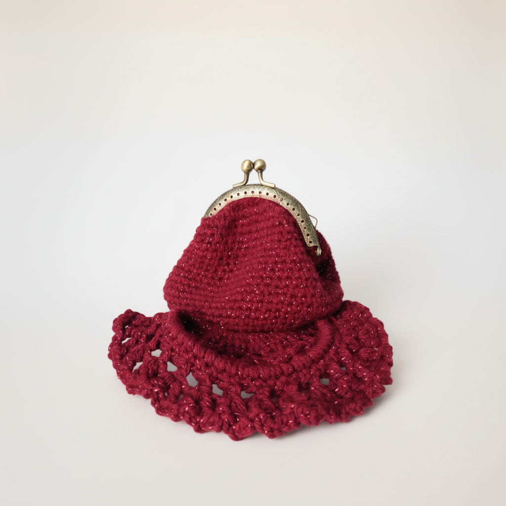 Burgundy Coin Purse & Scrunchie - Product