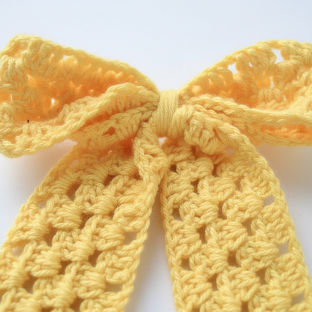 Close-up of crochet texture