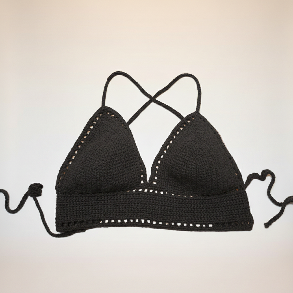 Crochet Halter Top - Flat Lay