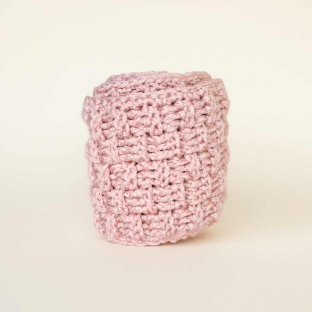 Dusty Rose Pink Crochet Scarf - Image 2