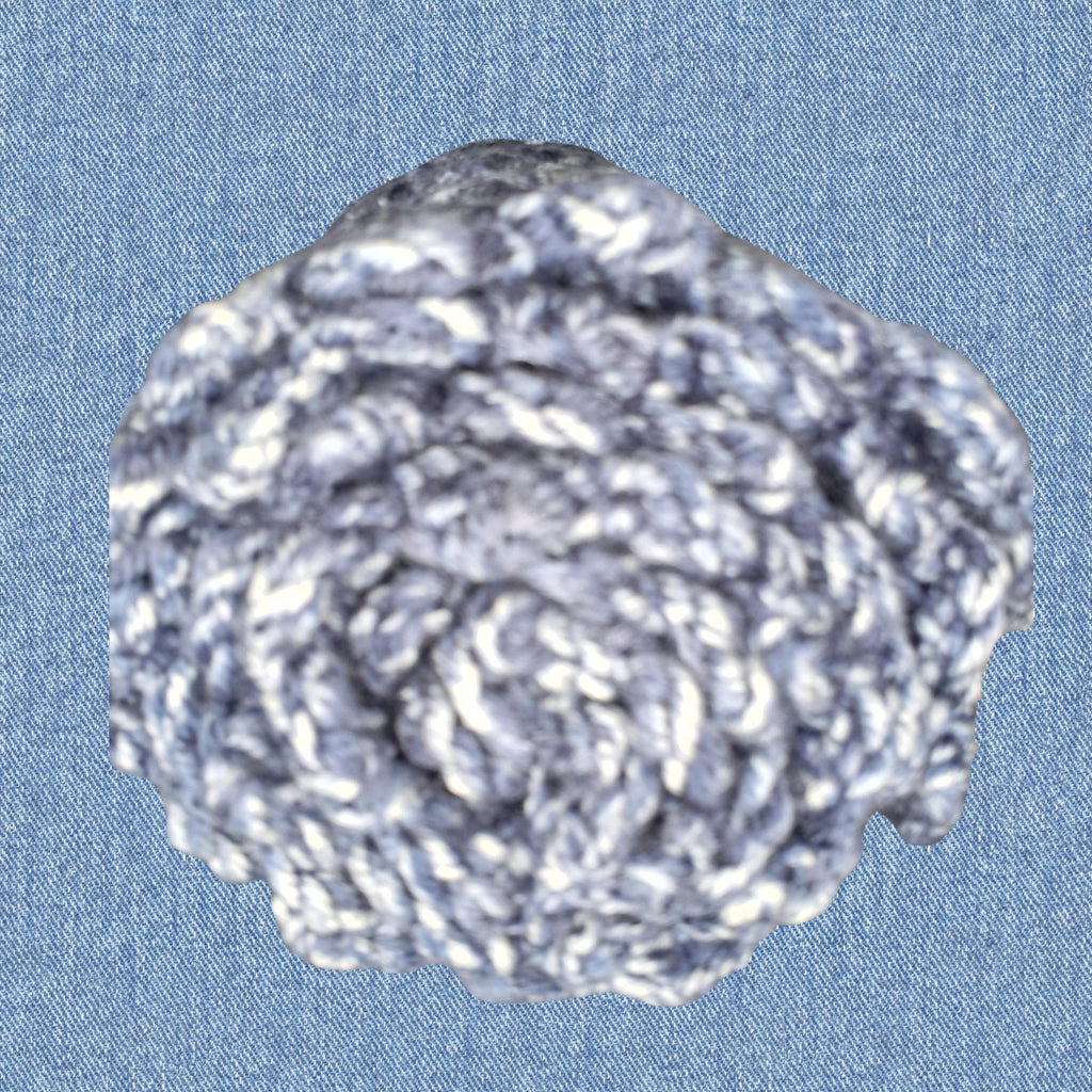 Denim Blue Kids Crochet Scarf – Handmade Soft Acrylic Shell Stitch – Unisex Winter Accessory