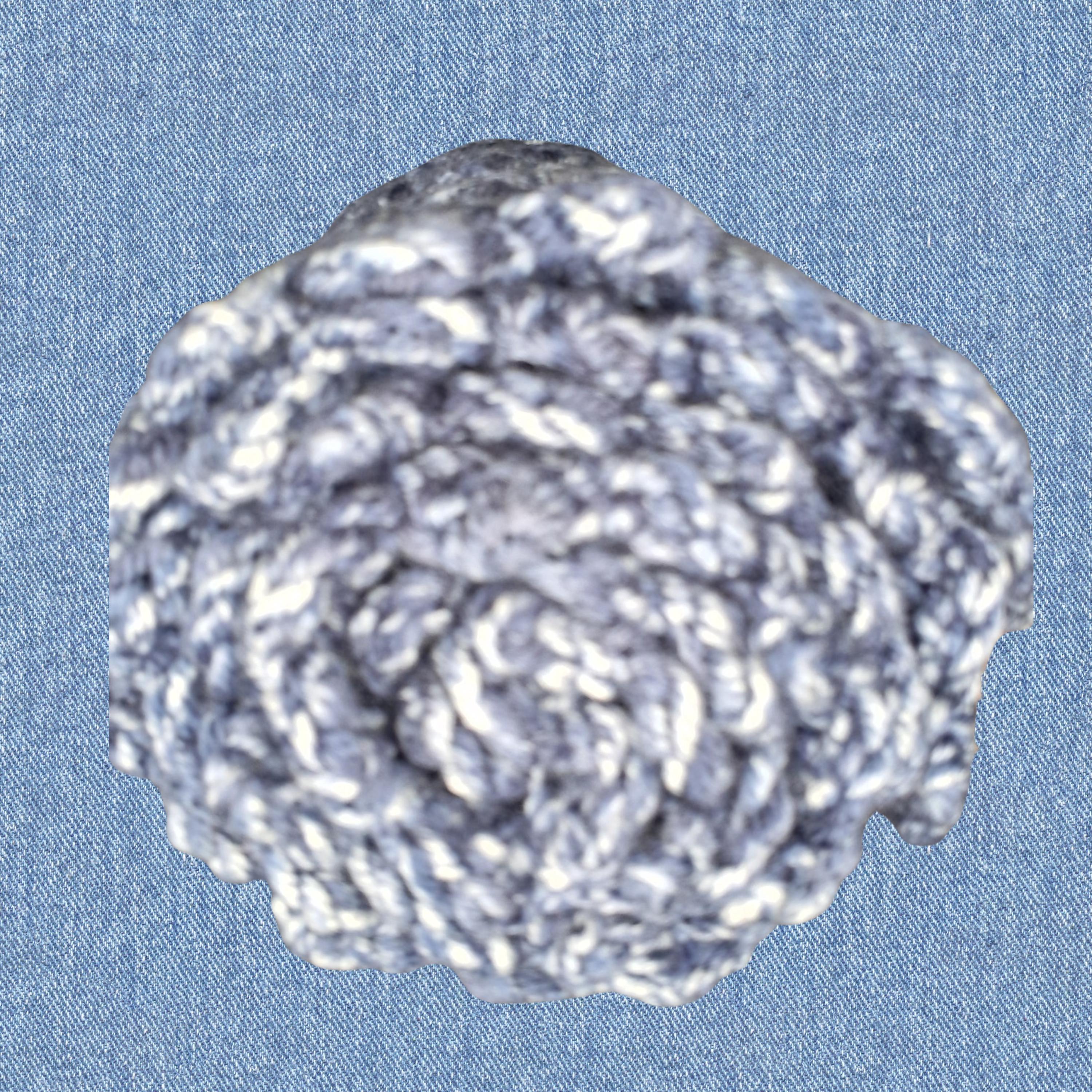 Denim Blue Kids Crochet Scarf – Handmade Soft Acrylic Shell Stitch – Unisex Winter Accessory