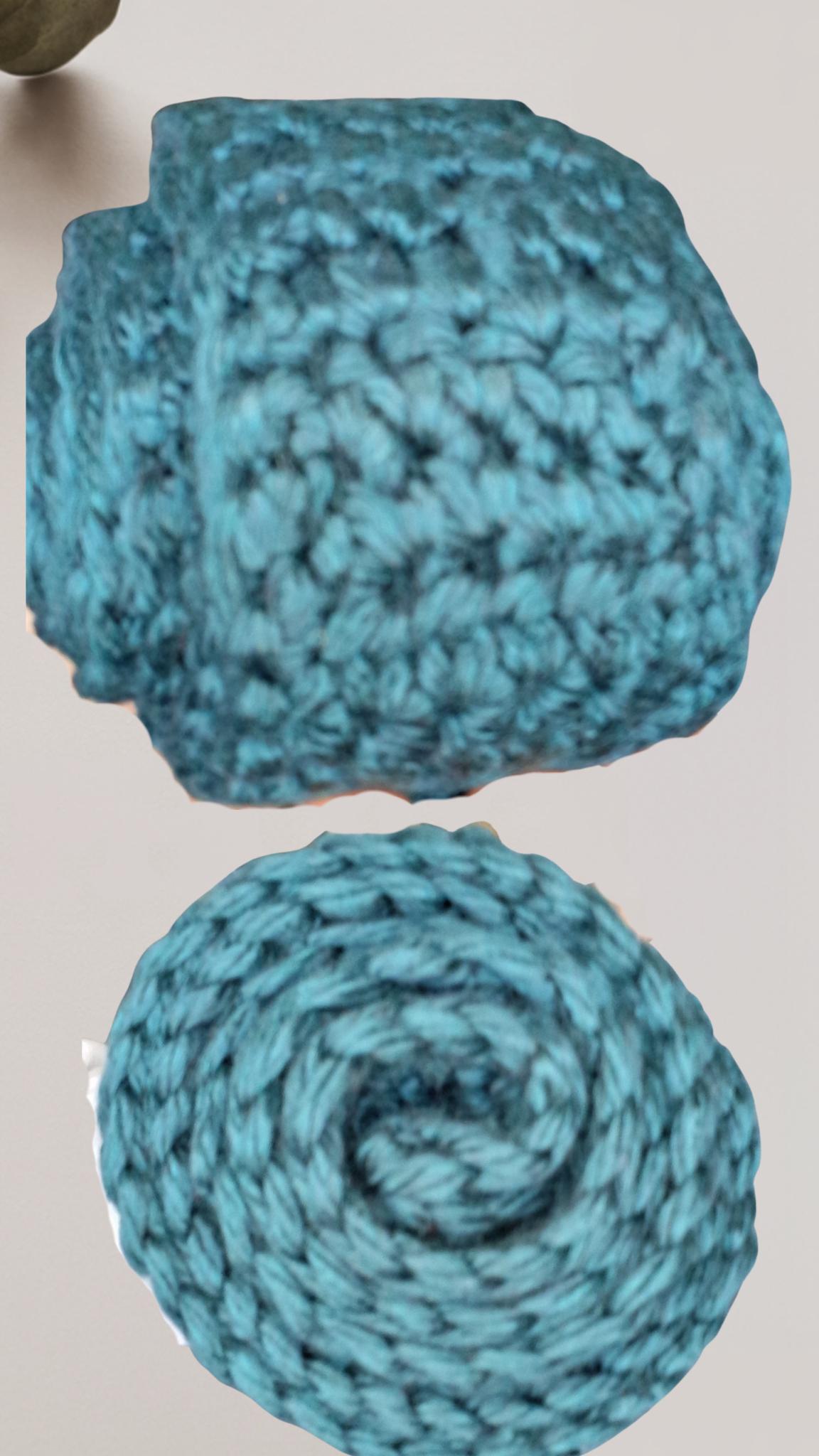 Skinny Sophie Scarf Thick Acrylic Yarn in Deep Teal Green