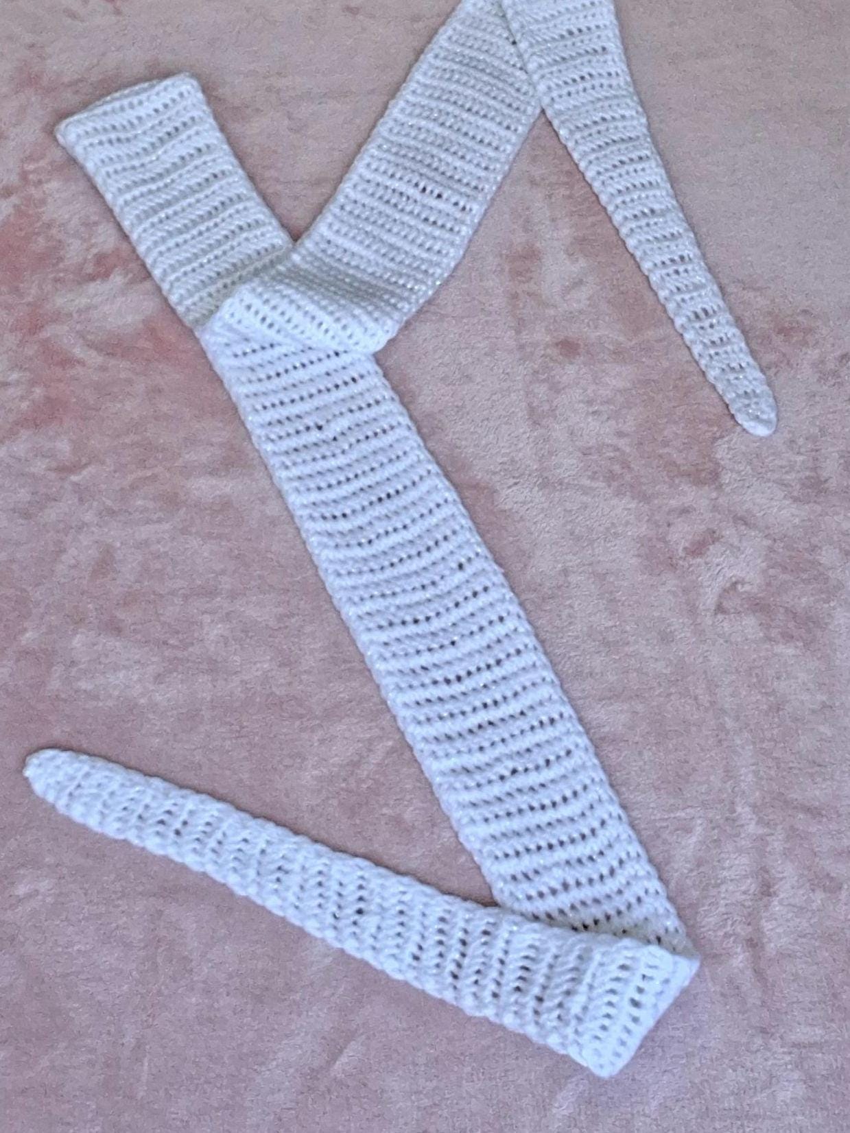 Skinny Scarf Sparking White