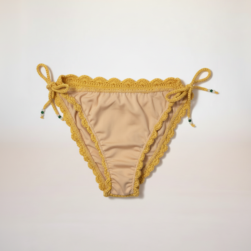 Golden Pineapple Bikini Bottom - Interior Lining