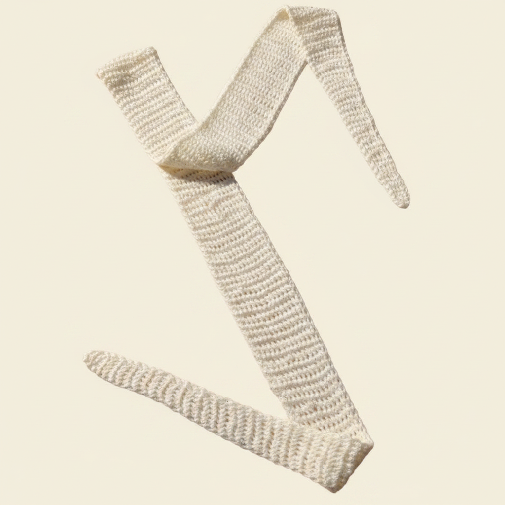 Sparkling White Skinny Sophie Scarf
