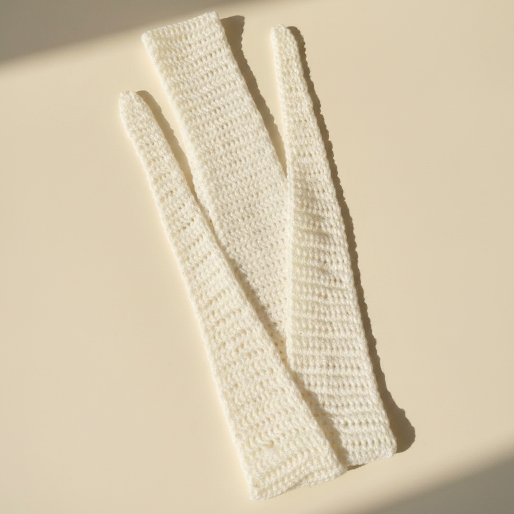 Sparkling White Skinny Sophie Scarf