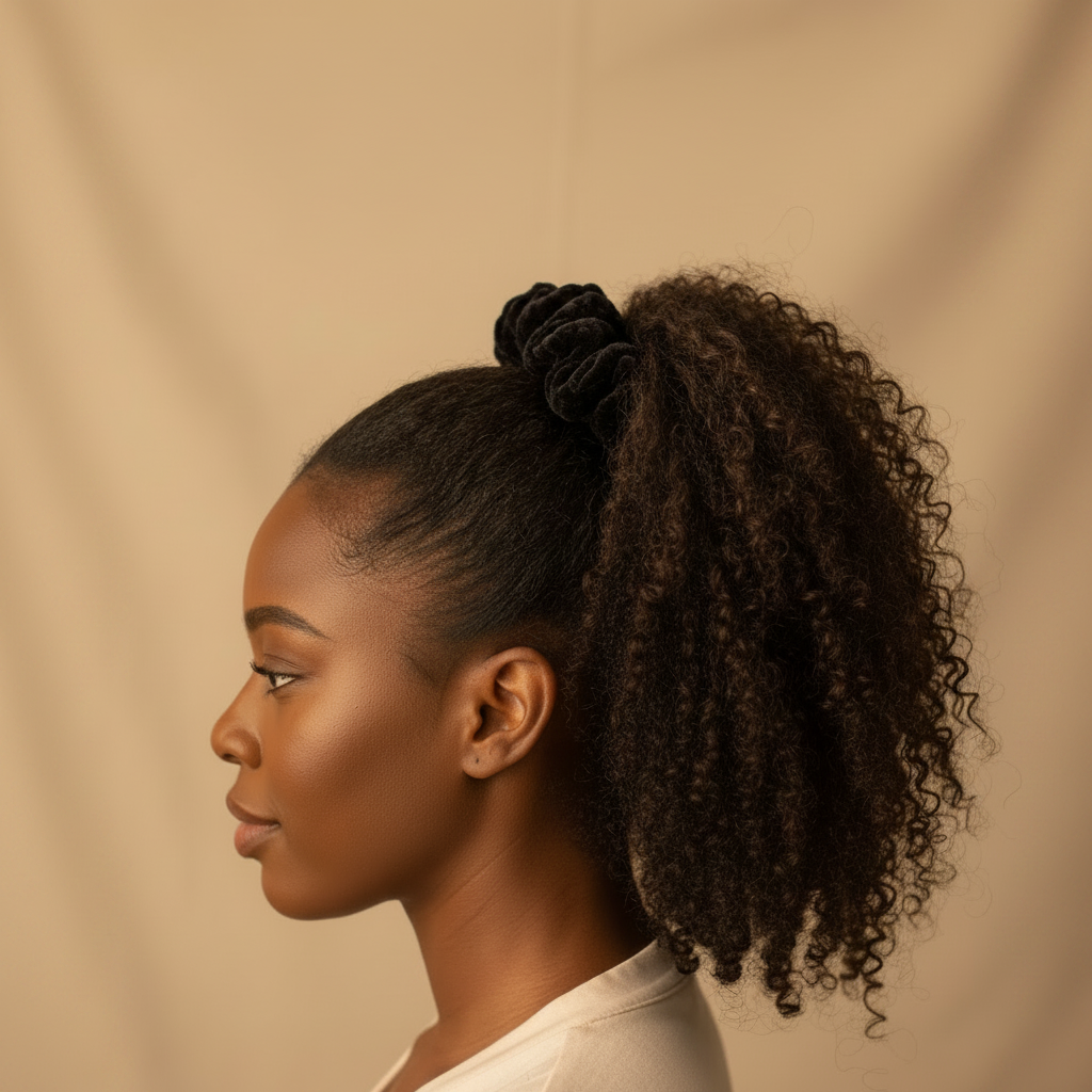 Black Velvet Crochet Scrunchie | Chérie Amor Crochet