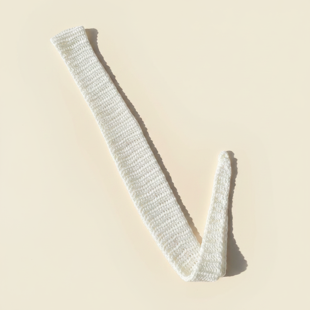 Sparkling White Skinny Sophie Scarf