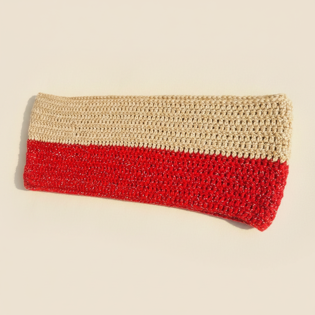 Red & Gold Sparkle Scarf | Extra Long Handmade Crochet | Football Fan Accessory | 49ers Inspired