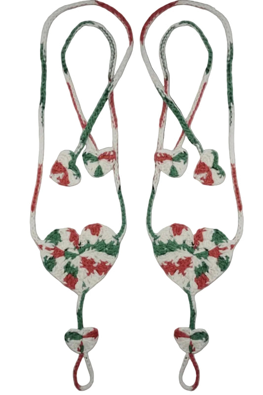 Barefoot Sandals -Heart2Heart, Chicana Pride, Women's Foot Jewelry