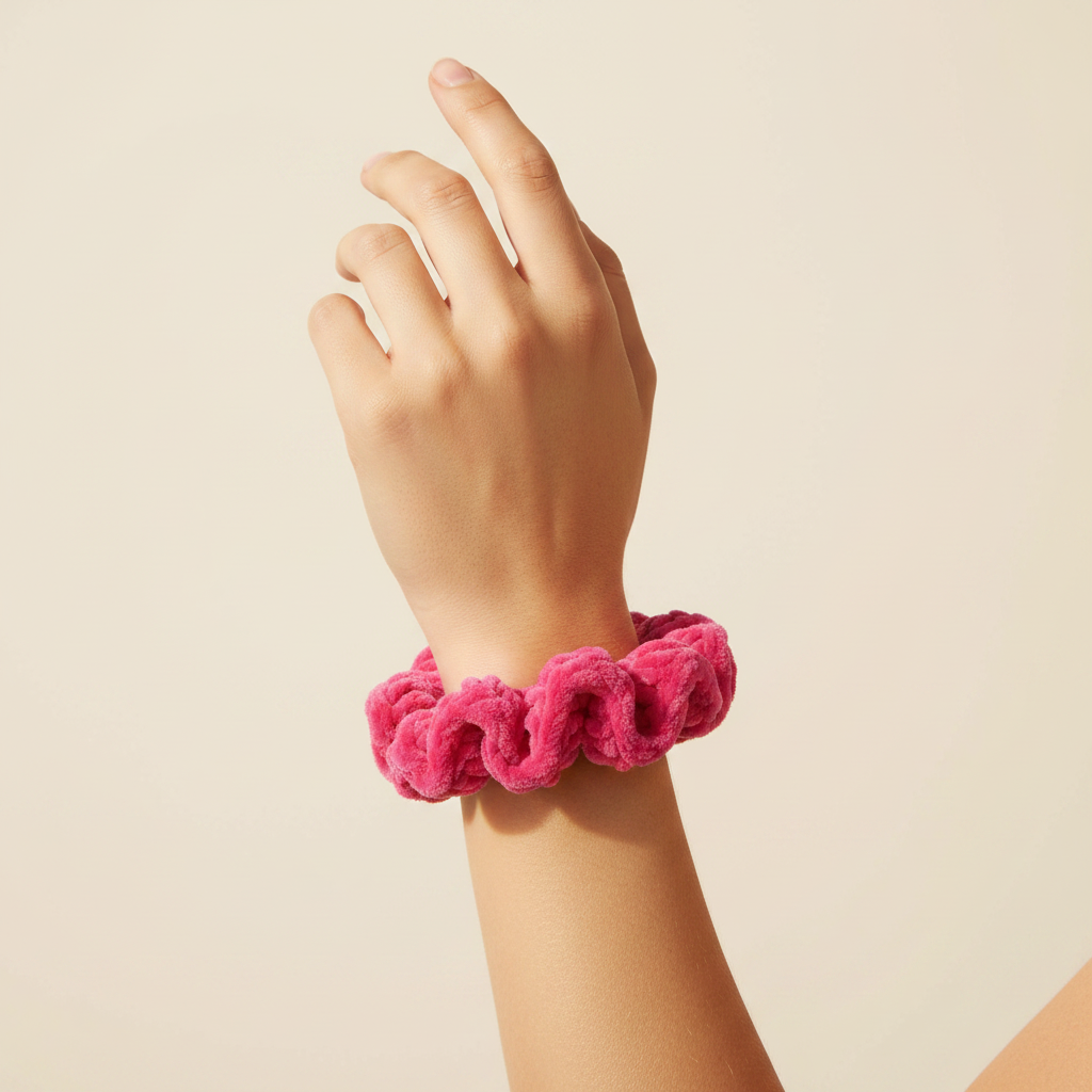 Pink Scrunchie - Wrist Shot