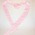 Powder Pink Skinny Sophie Scarf – Image 5 with Brand Background