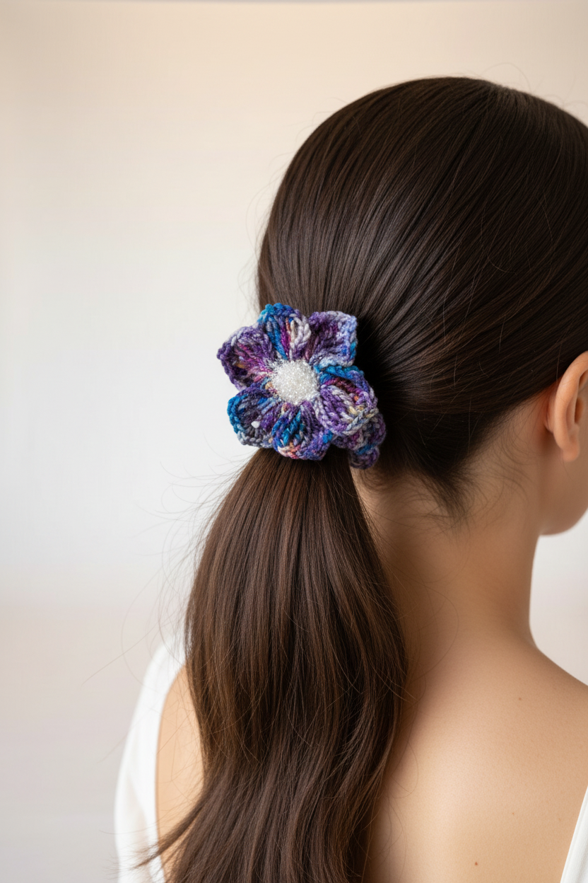 Purple Galaxy Hair Tie - Ponytail
