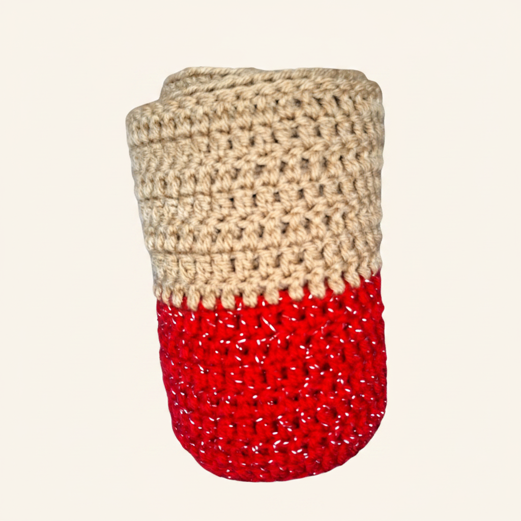 Red & Gold Sparkle Scarf - Image 4