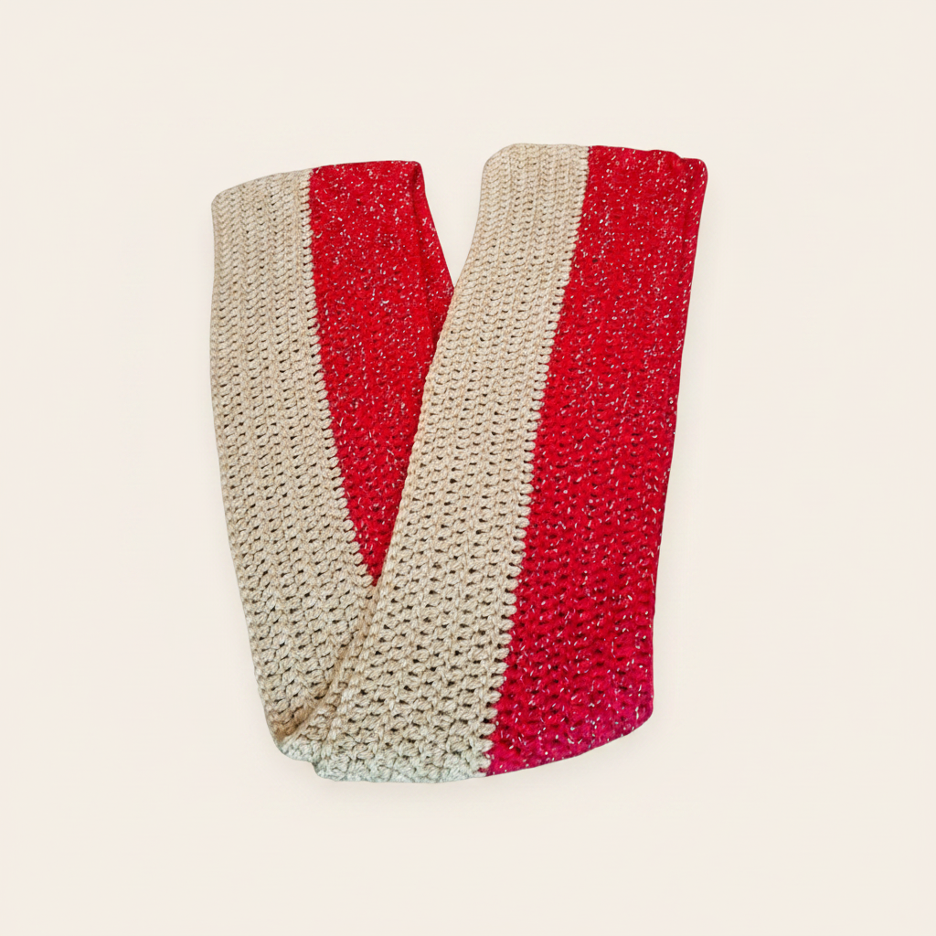 Red & Gold Sparkle Scarf - Image 5